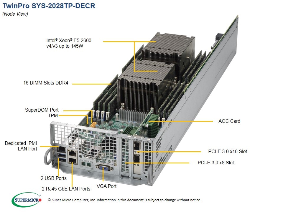 Supermicro SYS-2028TP-DECR — top view