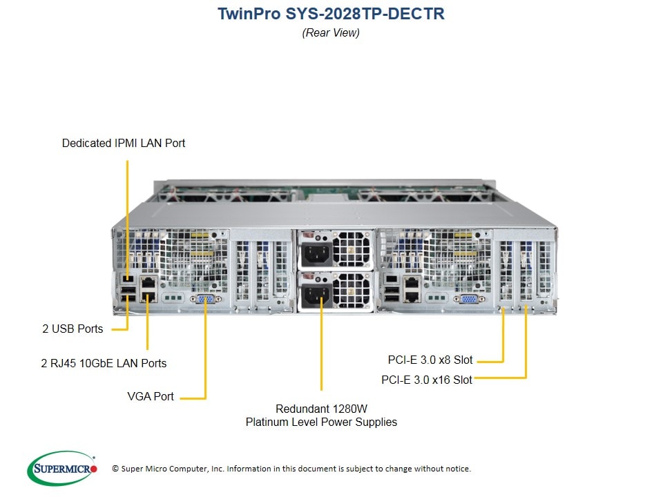 Supermicro SYS-2028TP-DECTR — front view