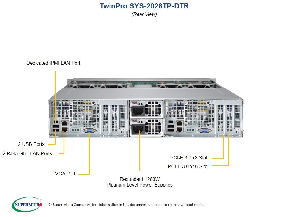 Supermicro SYS-2028TP-DTR — front view