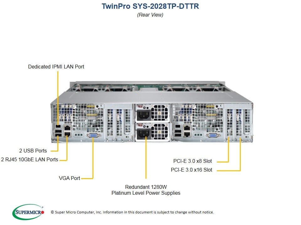Supermicro SYS-2028TP-DTTR — front view