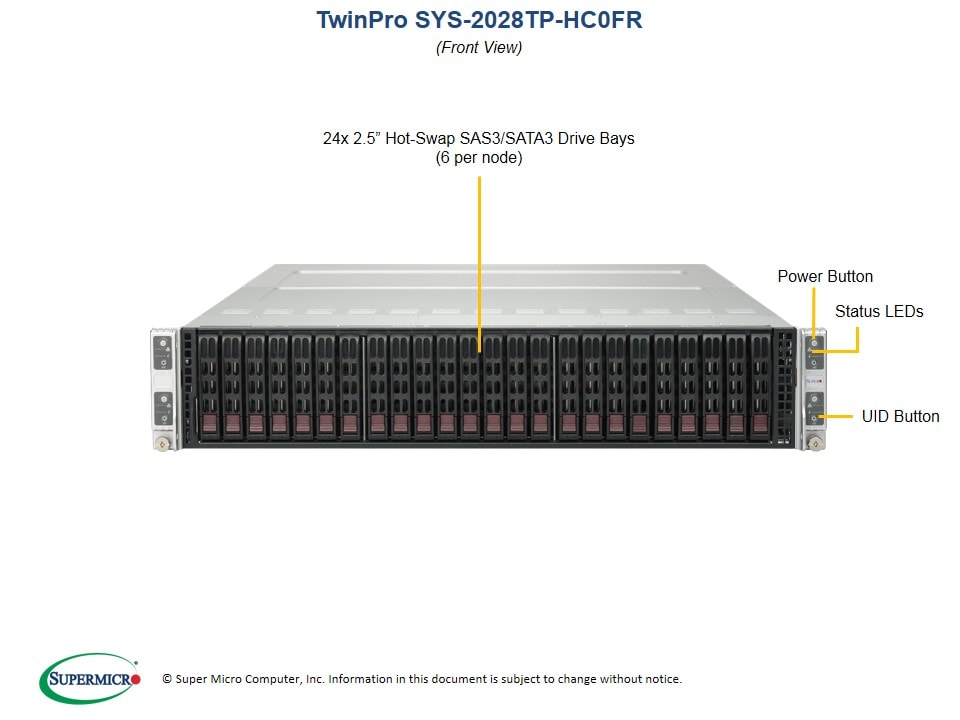 Supermicro SYS-2028TP-HC0FR — angle view