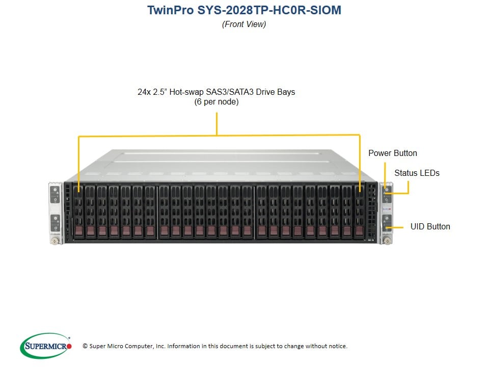 Supermicro SYS-2028TP-HC0R-SIOM — angle view