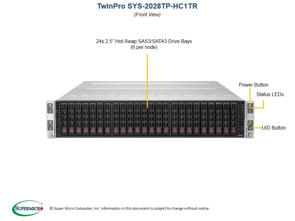 Supermicro SYS-2028TP-HC1TR — angle view