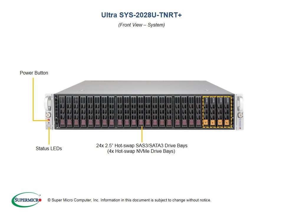 Supermicro SYS-2028U-TNRT — angle view