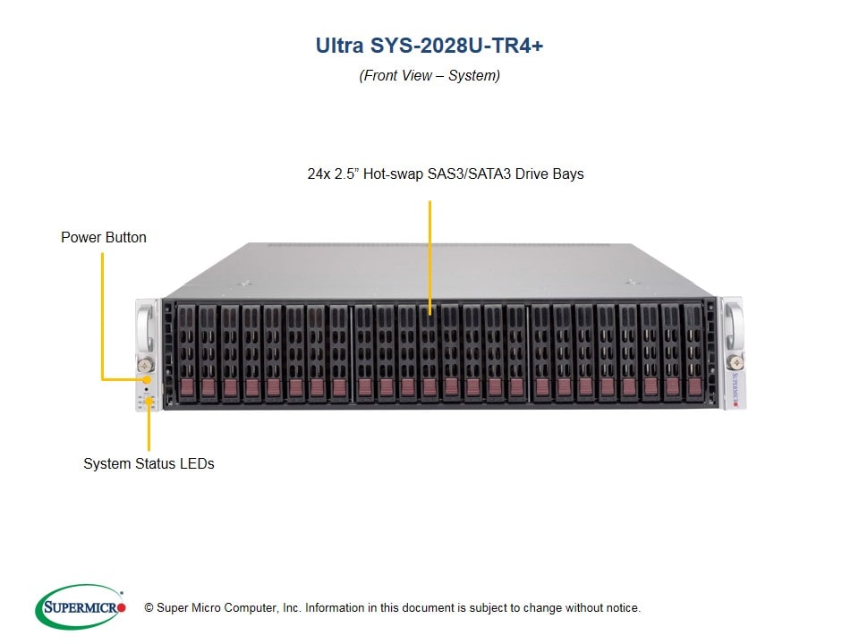 Supermicro SYS-2028U-TR4 — angle view
