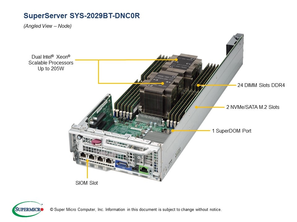 Supermicro SYS-2029BT-DNC0R — top view