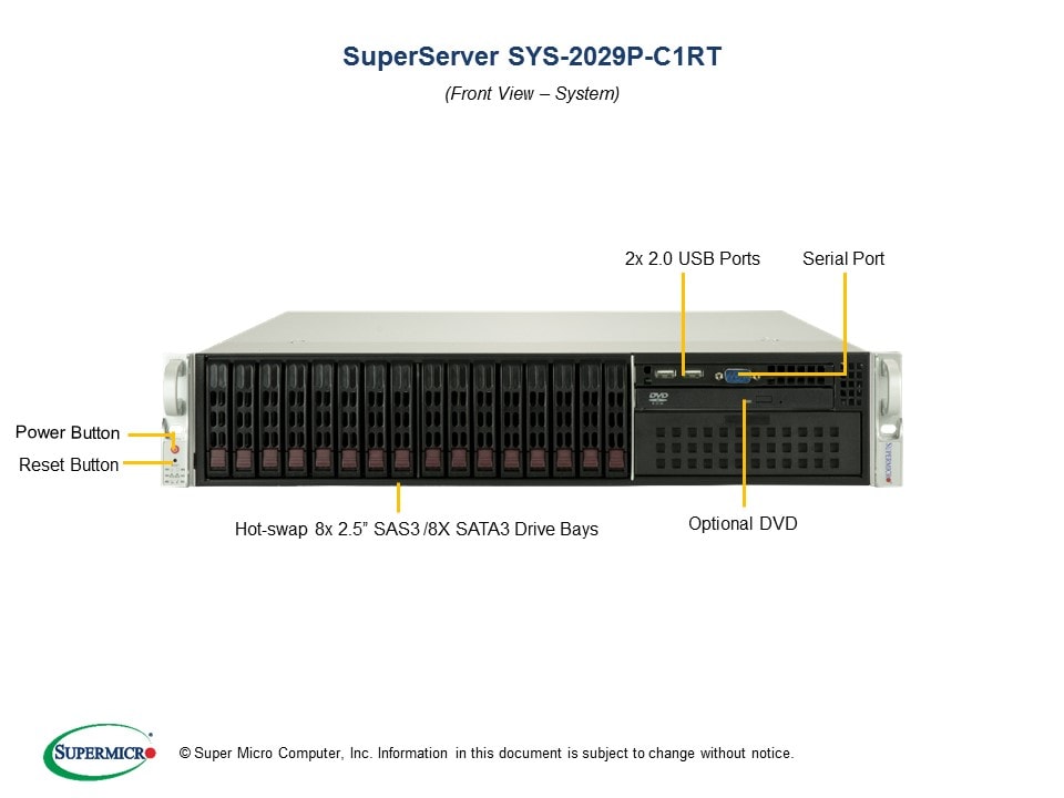 Supermicro SYS-2029P-C1RT — angle view