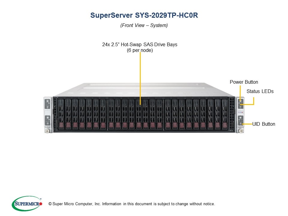 Supermicro SYS-2029TP-HC0R — angle view