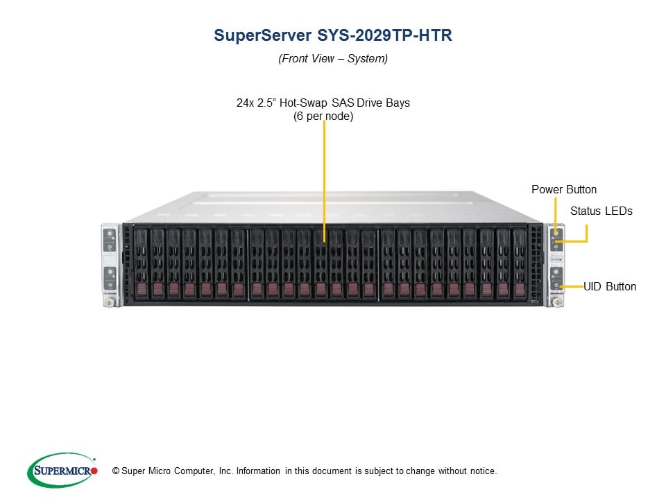Supermicro SYS-2029TP-HTR — angle view
