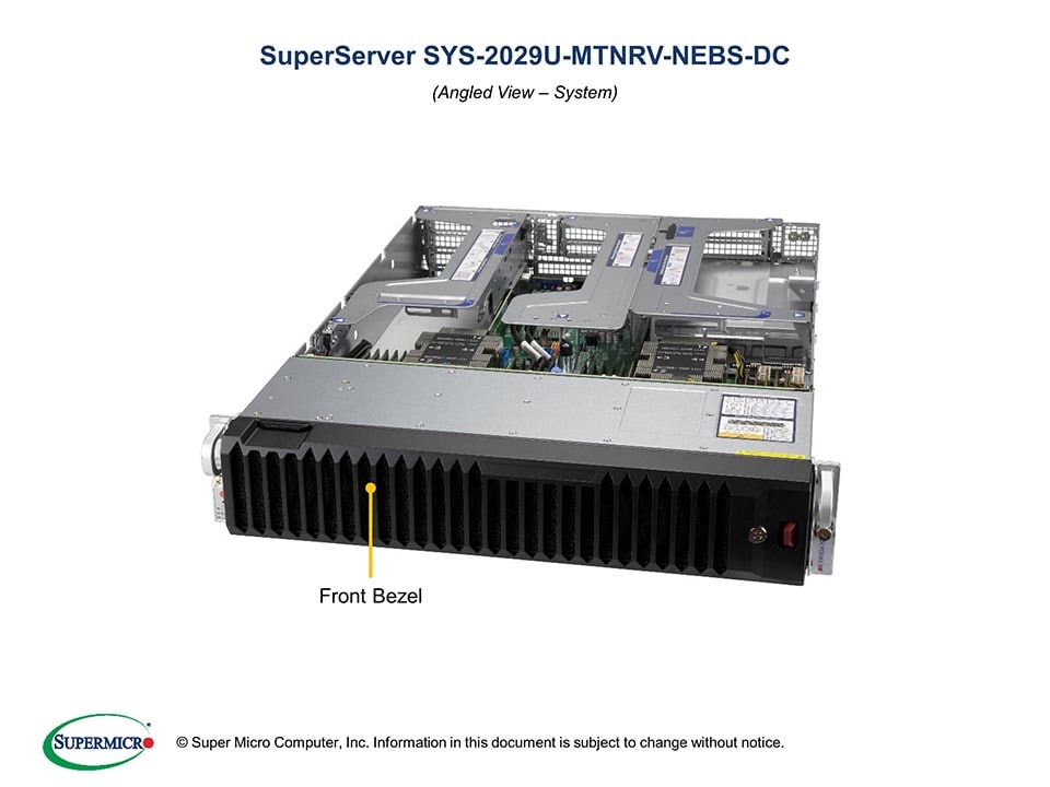 Supermicro SYS-2029U-MTNRV-NEBS-DC — angle view