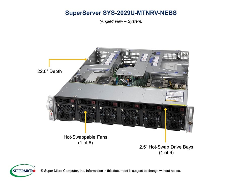 Supermicro Server SYS-2029U-MTNRV-NEBS