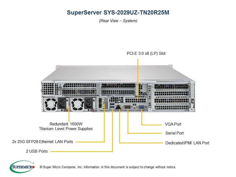 Supermicro SYS-2029UZ-TN20R25M — front view