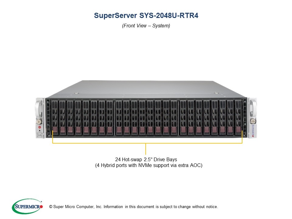 Supermicro SYS-2048U-RTR4 — angle view