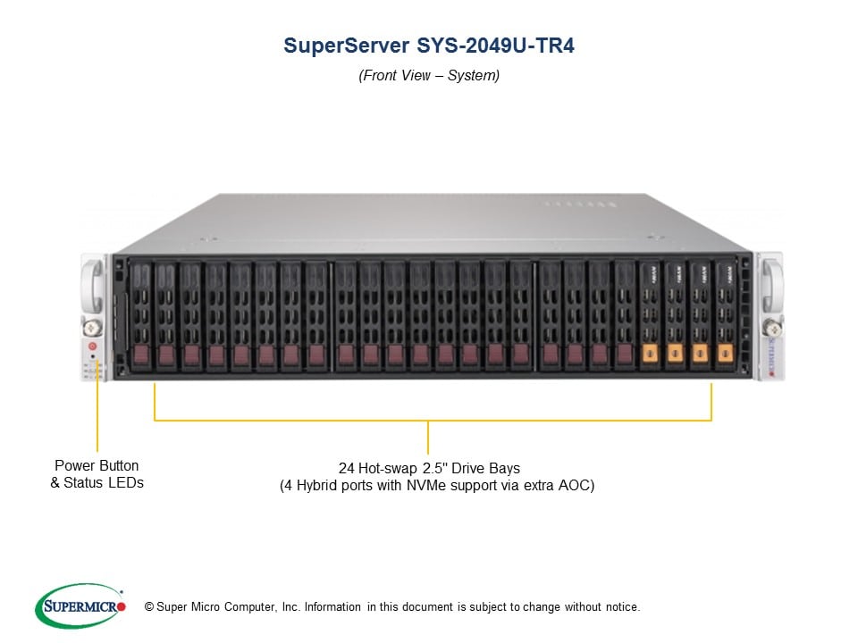 Supermicro SYS-2049U-TR4 — angle view