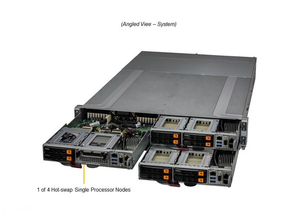 Supermicro SYS-210GT-HNC8F — angle view