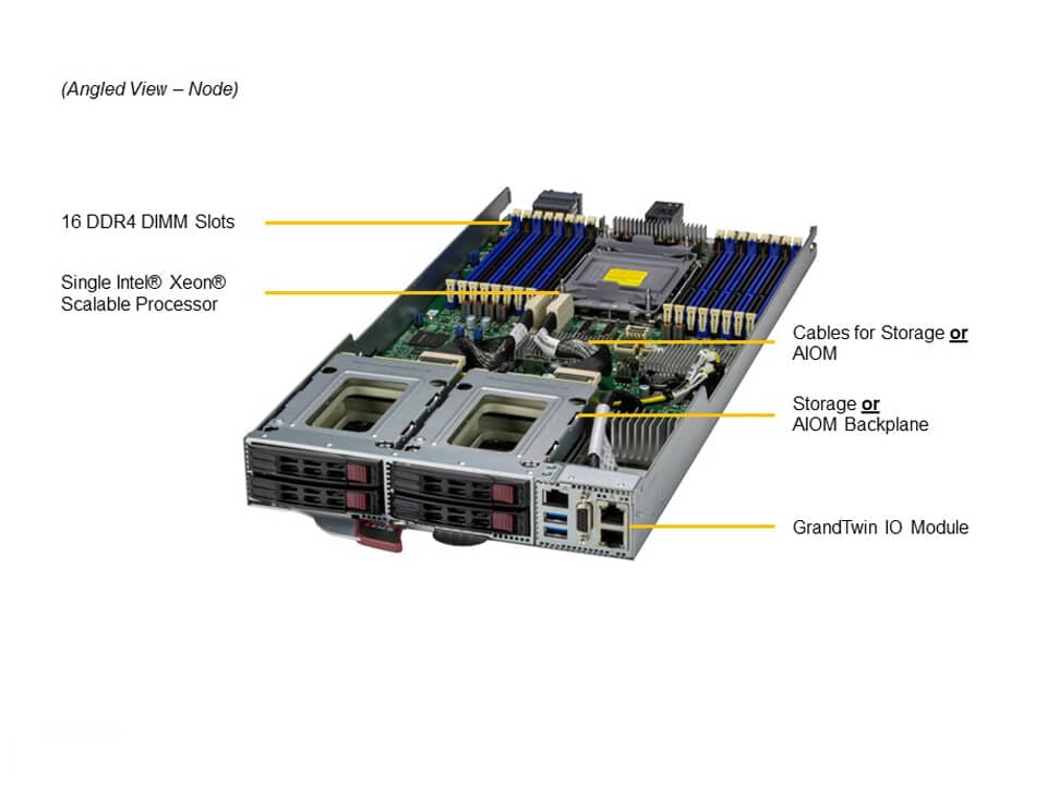 Supermicro SYS-210GT-HNC8F — top view