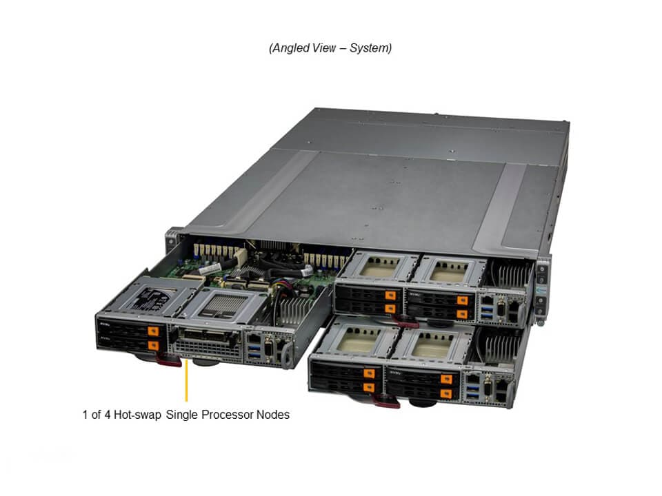 Supermicro SYS-210GT-HNTF — angle view