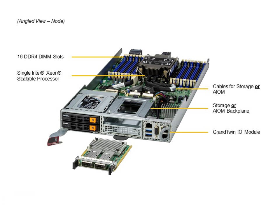 Supermicro SYS-210GT-HNTF — top view
