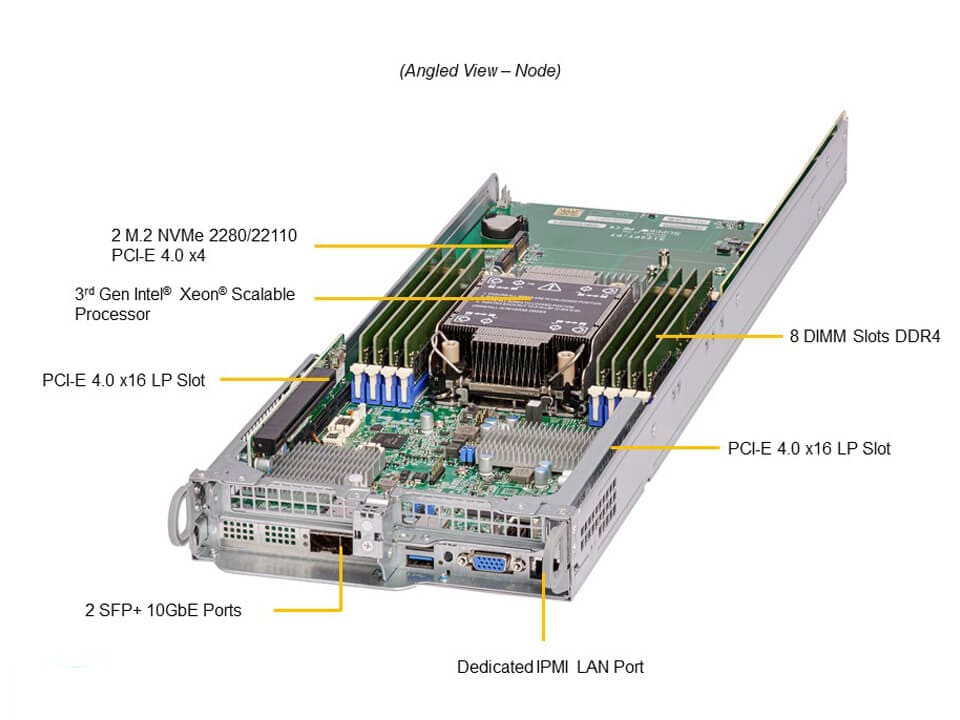 Supermicro SYS-210TP-HPTR — rear view