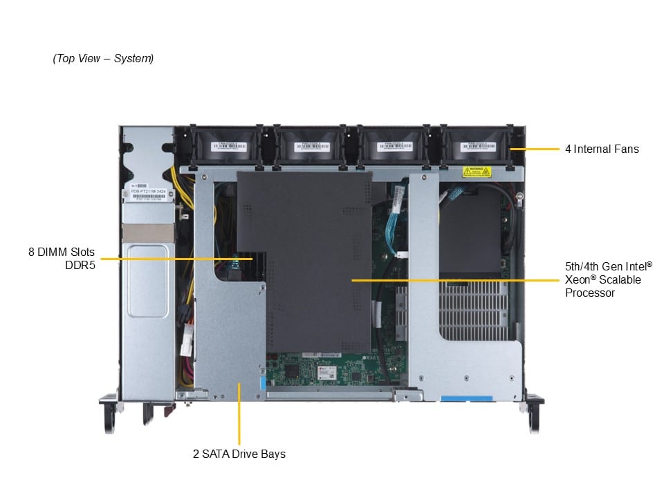 Supermicro SYS-211E-FRN13P — top view