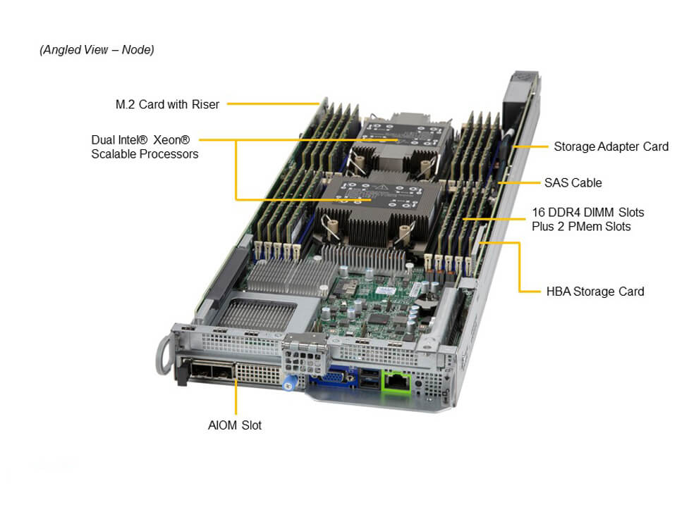 Supermicro SYS-220BT-HNC8R-US — top view