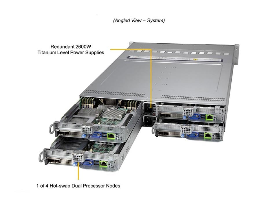 Supermicro SYS-220BT-HNC9R — angle view