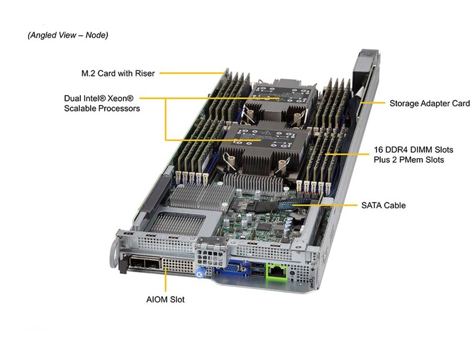 Supermicro SYS-220BT-HNTR — top view