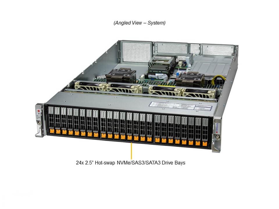 Supermicro SYS-220H-TN24R — angle view