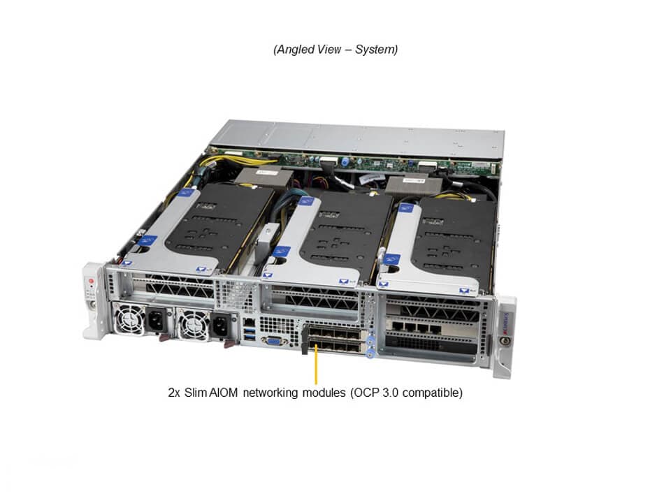 Supermicro SYS-220HE-FTNR — angle view