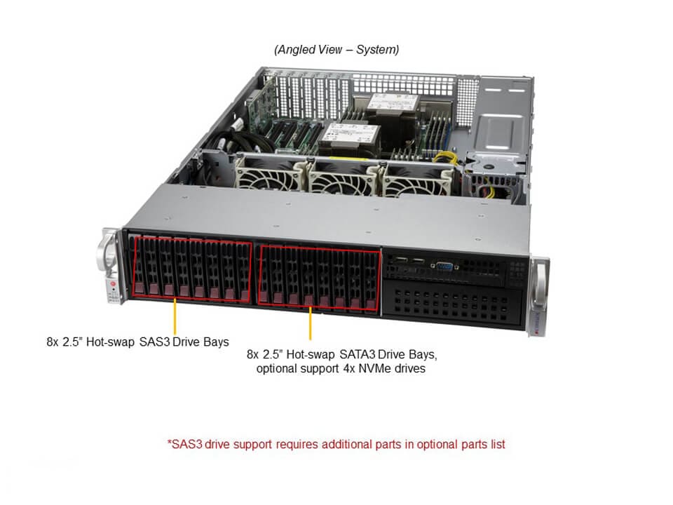 Supermicro SYS-220P-C9RT — angle view