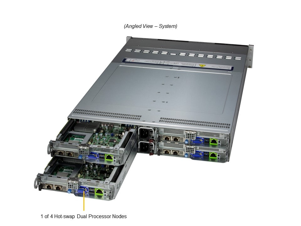 Supermicro SYS-221BT-HNC8R — angle view