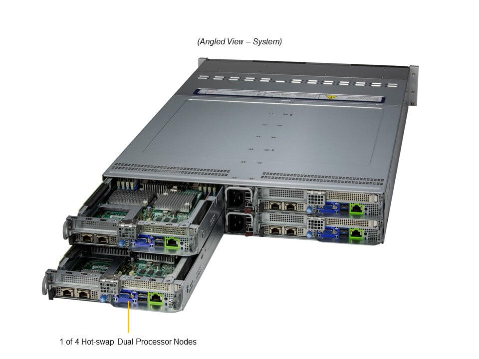 Supermicro SYS-221BT-HNC9R — angle view