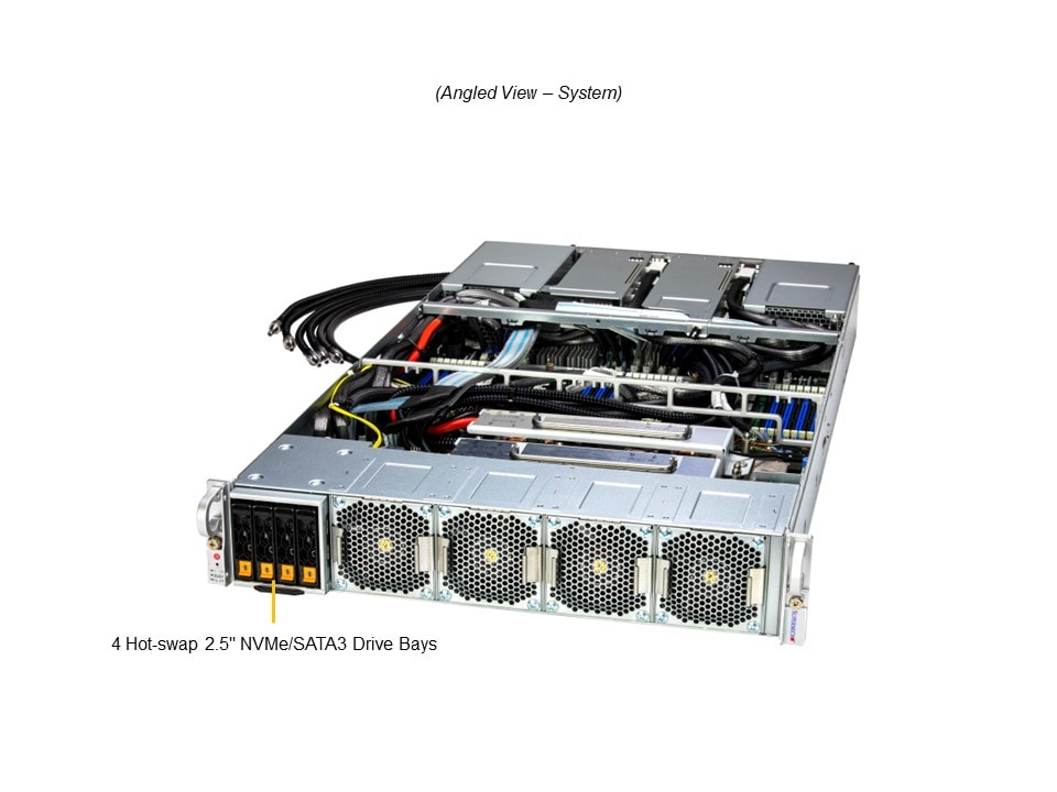 Supermicro SYS-221GE-TNHT-LCC — angle view