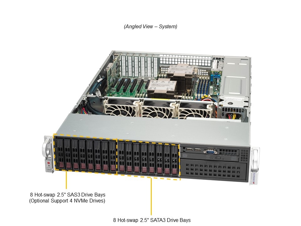 Supermicro SYS-221P-C9R — angle view