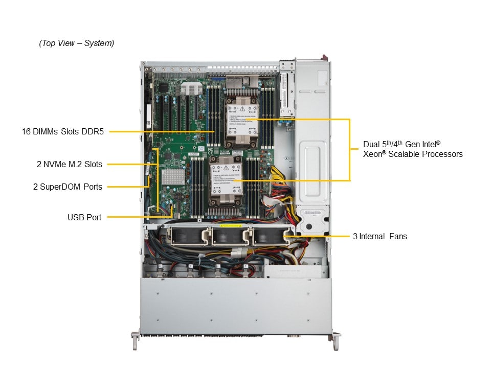 Supermicro SYS-221P-C9RT — top view