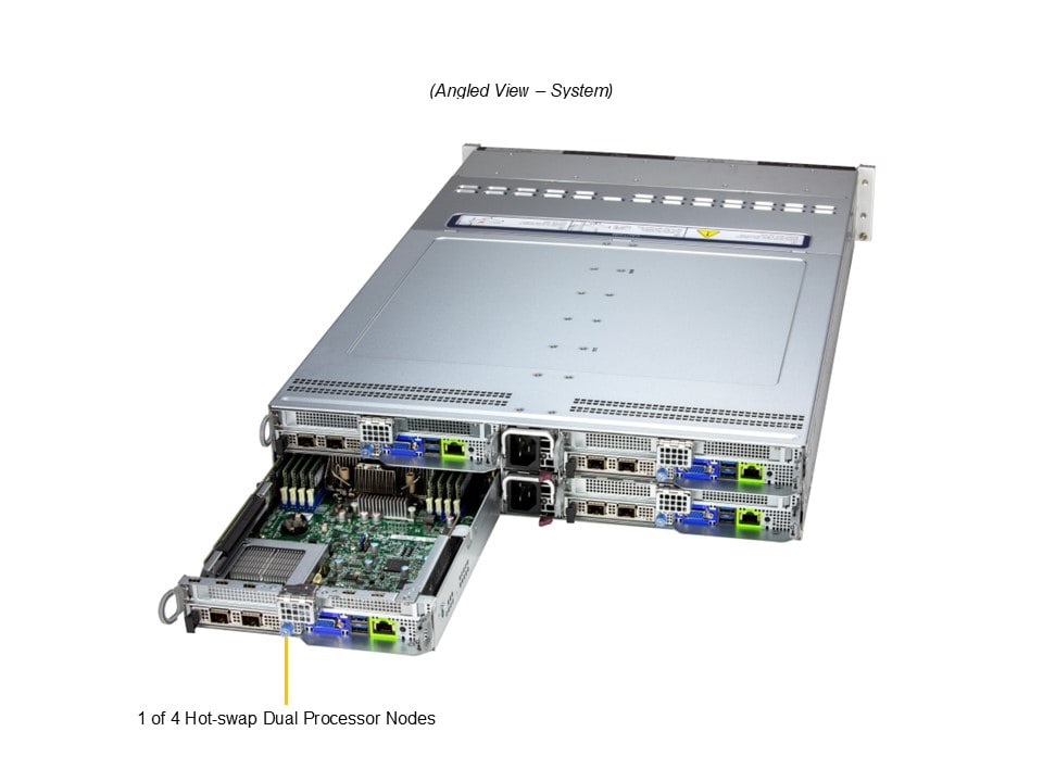 Supermicro SYS-222BT-HER — angle view