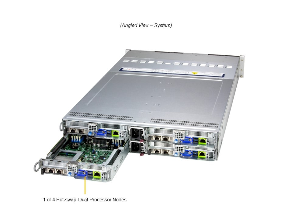 Supermicro SYS-222BT-HNC8R — angle view