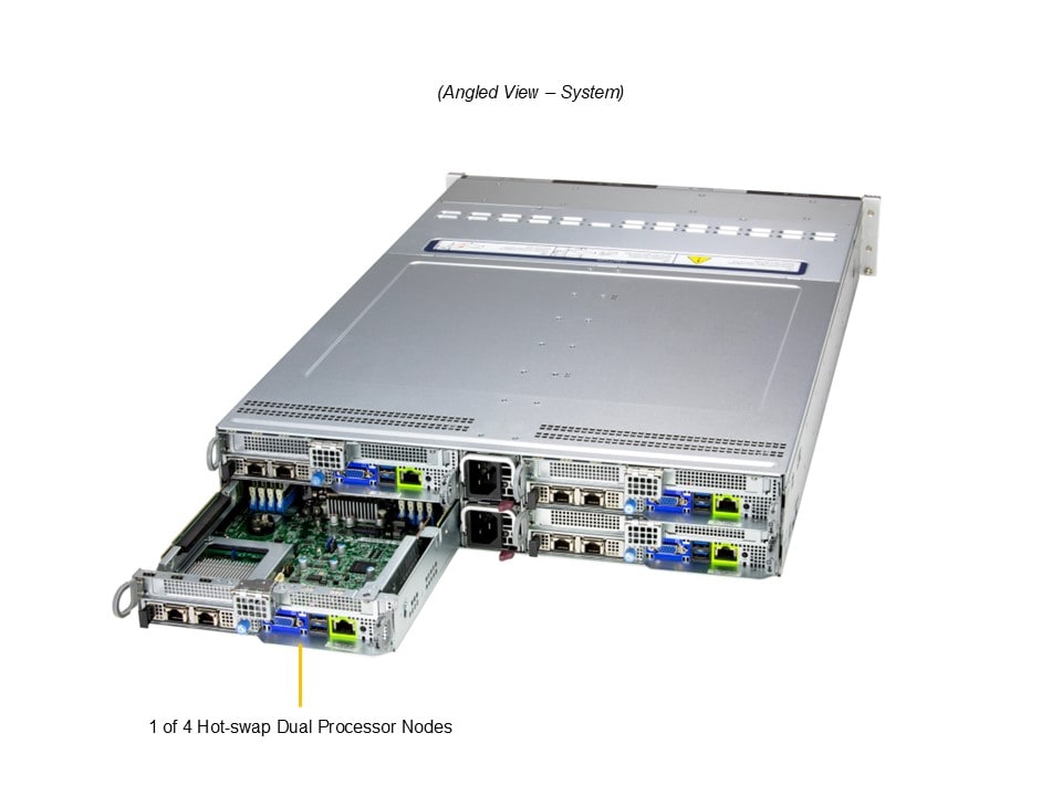 Supermicro SYS-222BT-HNC9R — angle view