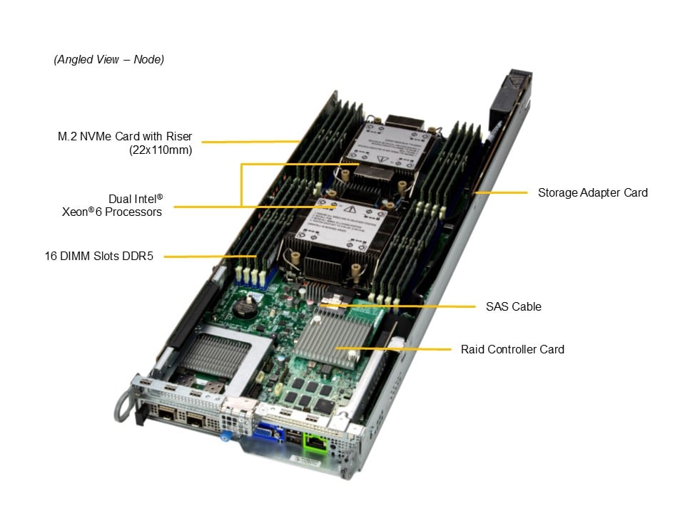 Supermicro SYS-222BT-HNC9R — top view