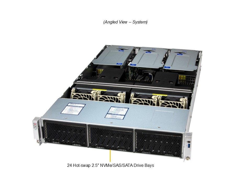 Supermicro SYS-222C-TN — angle view