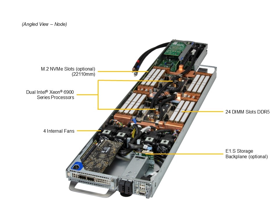 Supermicro SYS-222FT-HEA-ALC — top view