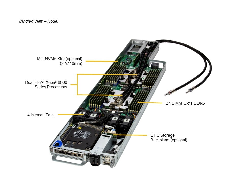 Supermicro SYS-222FT-HEA-LCC — top view