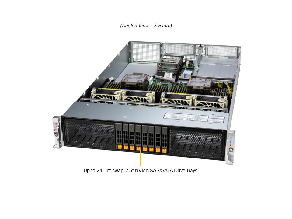 Supermicro SYS-222H-TN — angle view