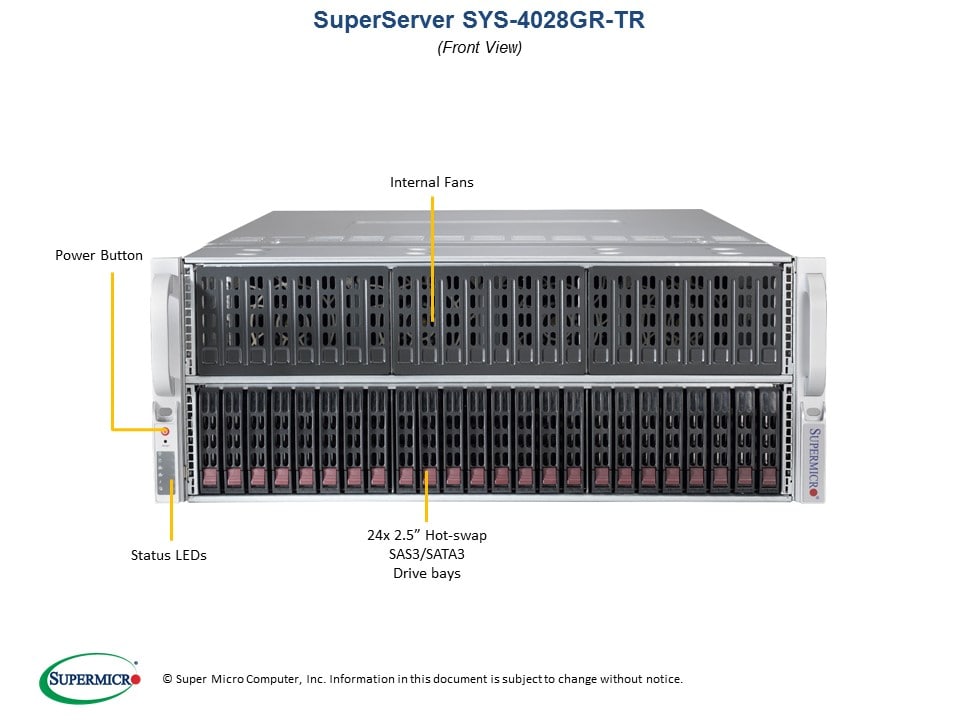 Supermicro SYS-4028GR-TR — angle view