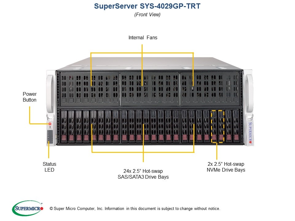 Supermicro SYS-4029GP-TRT — angle view