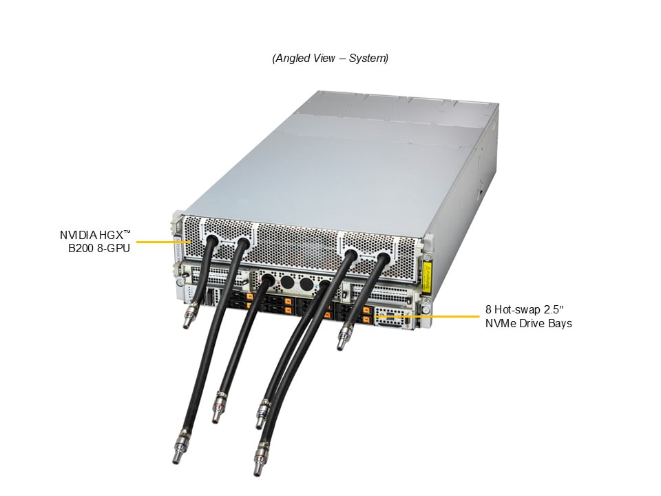 Supermicro SYS-421GE-NBRT-LCC — angle view