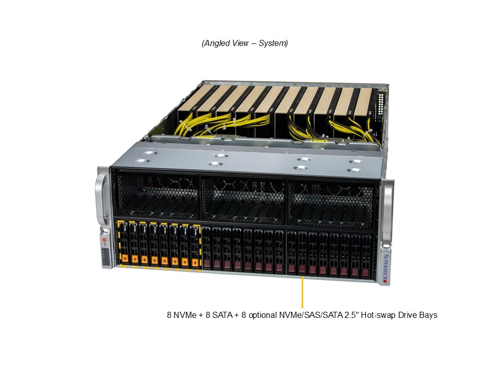 Supermicro SYS-421GE-TNRT — angle view
