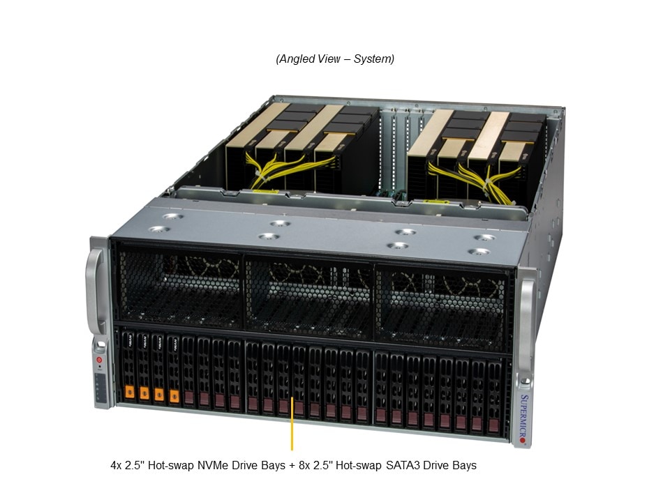 Supermicro SYS-421GE-TNRT3 — angle view