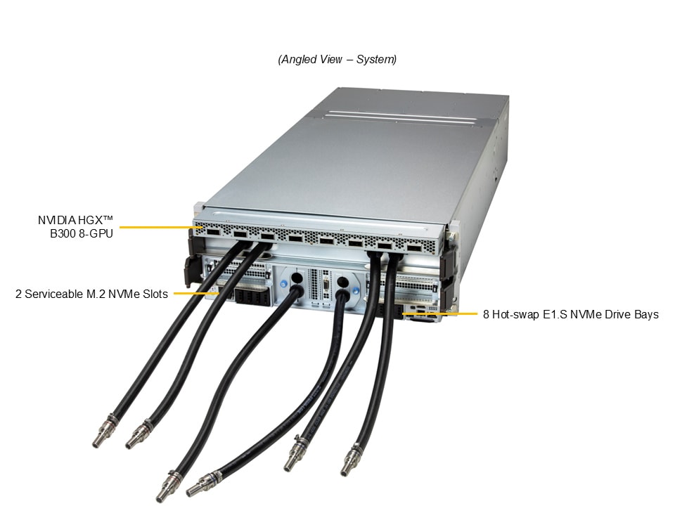 Supermicro SYS-422GS-NB3RT-LCC — angle view