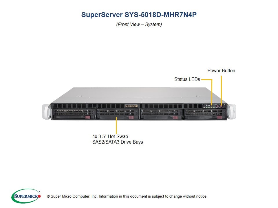 Supermicro SYS-5018D-MHR7N4P — angle view